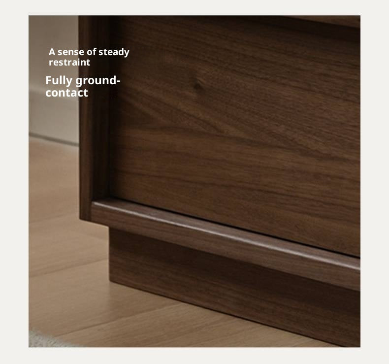 Black Walnut, Sandalwood, Oak Solid Wood Skeleton Line Chest of Drawers