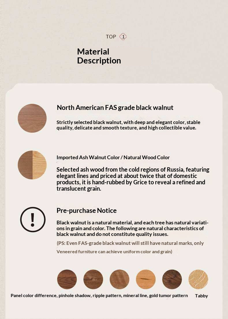 Black Walnut, Ash Solid Wood Flip Vanity Table.