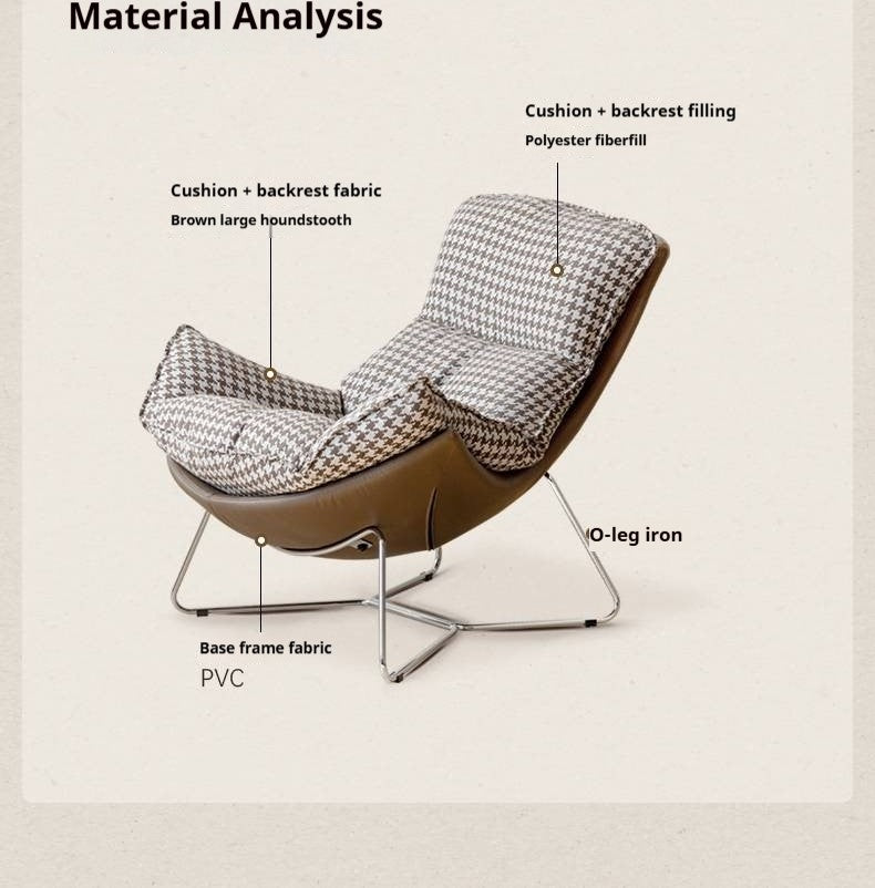 Fabric Eggshell Modern Chair
