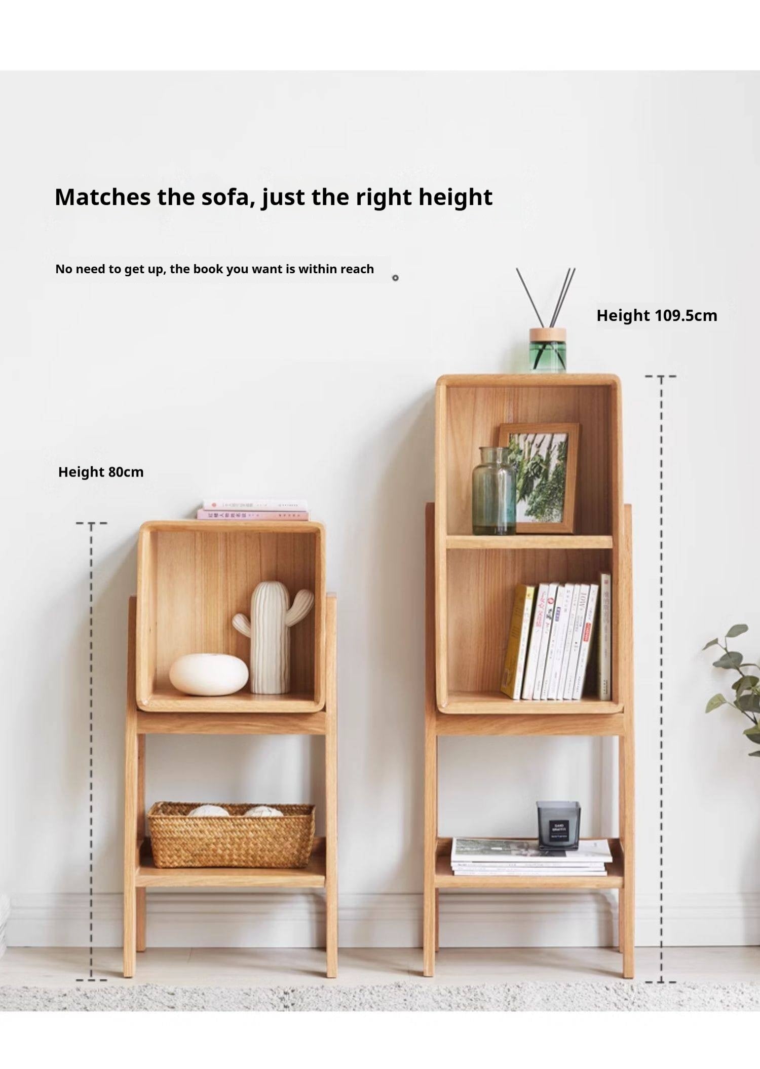 Oak Solid Wood Side Cabinet Combination.