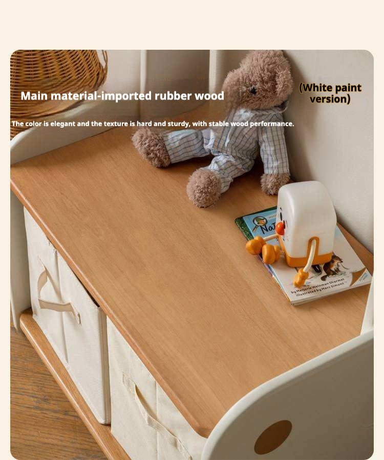 Beech, Solid Rubberwood Children's Coat Rack.