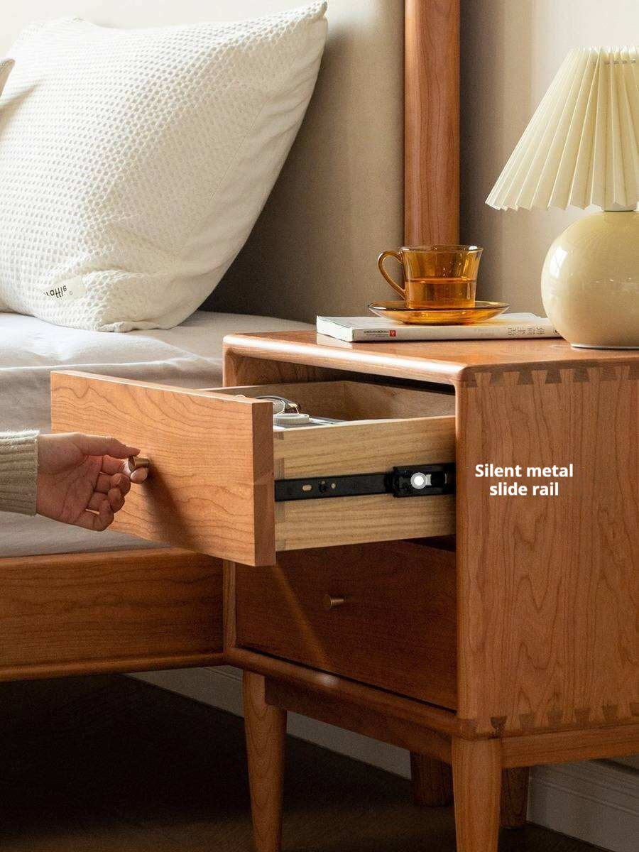 South American Walnut, Black Walnut, Cherry, Ash Solid Wood Nightstand.