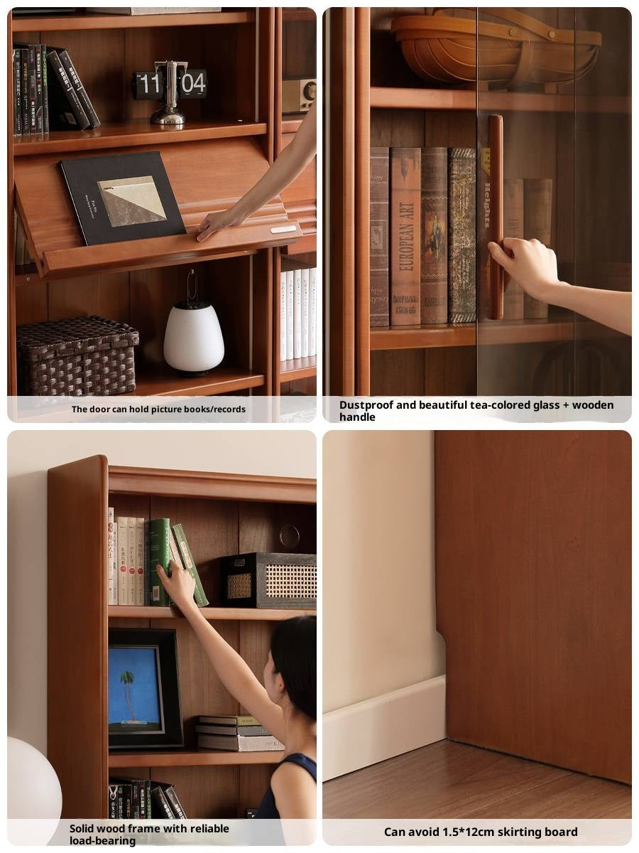 Black Walnut, Tulipwood Solid Wood Antique Style Bookshelf