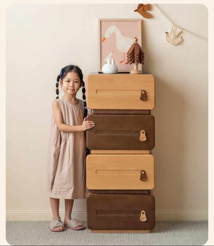 Beech Solid Wood Children's Chest of Drawers