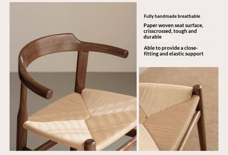 Ash Solid Wood Retro Dining Chair