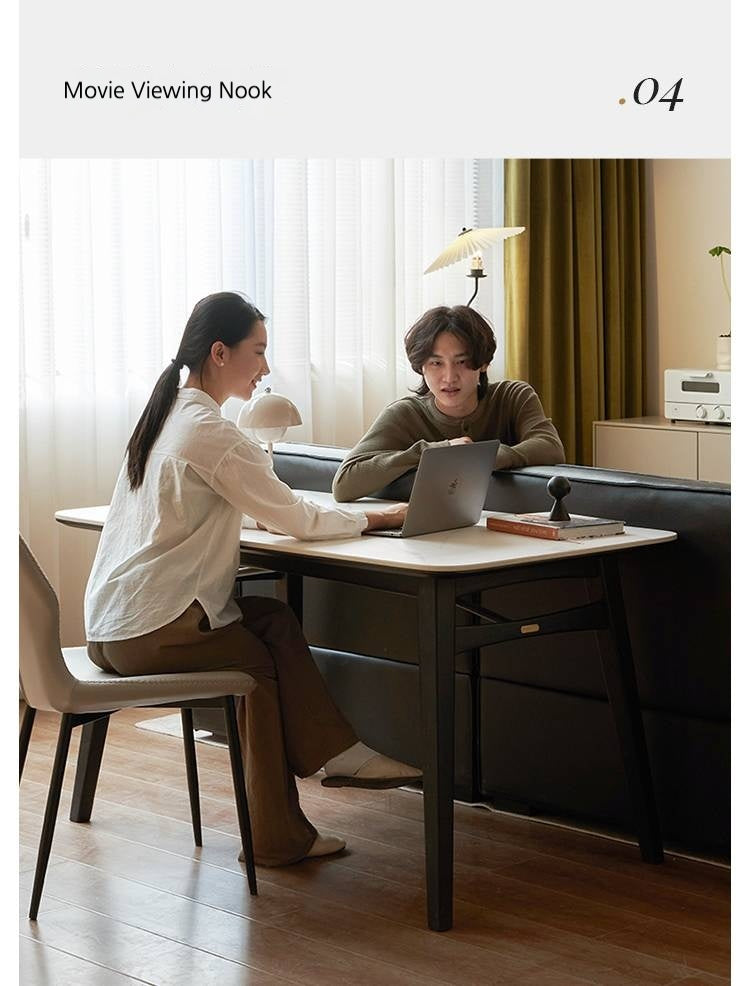 Oak Solid Wood Slate Luxury Dining Table