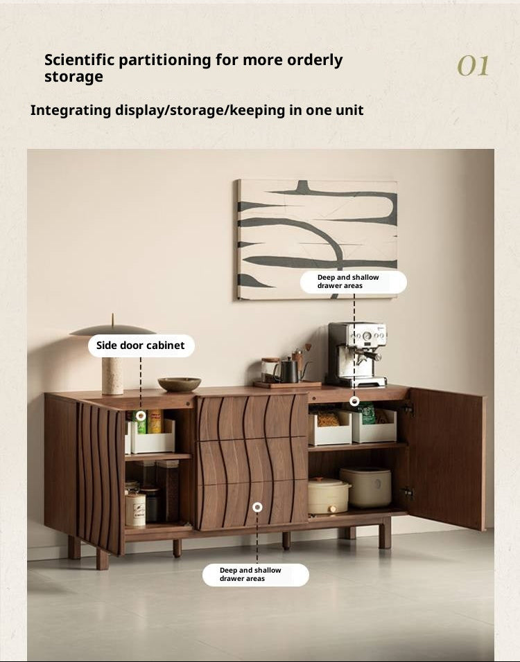 Black Walnut Solid Wood Antique Style Sideboard