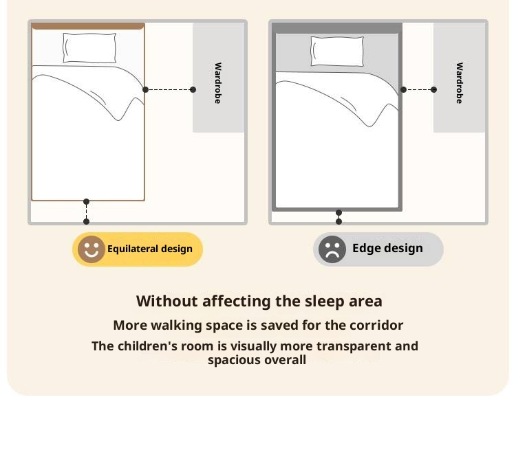Beech Solid Wood Children's Modern Simple Single Bed