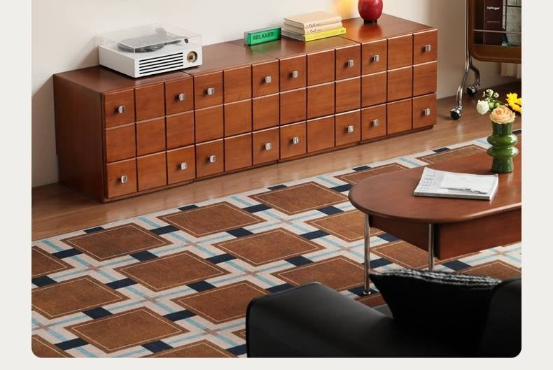 Poplar , Rubber Solid Wood Retro Style Side Cabinets.