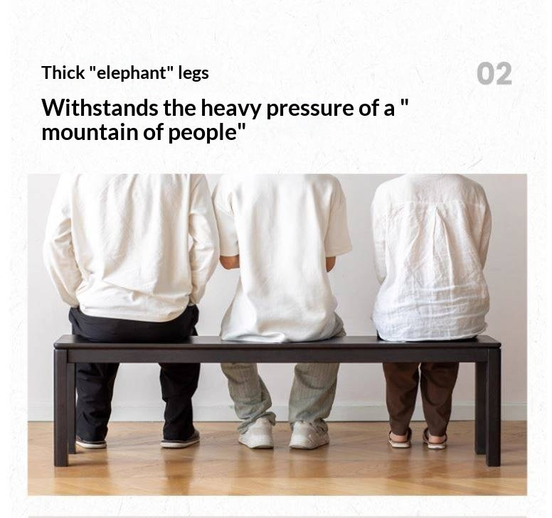 Oak Solid Wood American Modern Bench