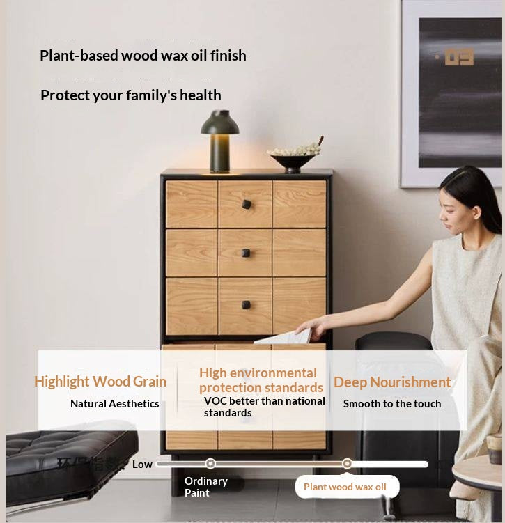 Ash Solid Wood Modern Chest of Drawers