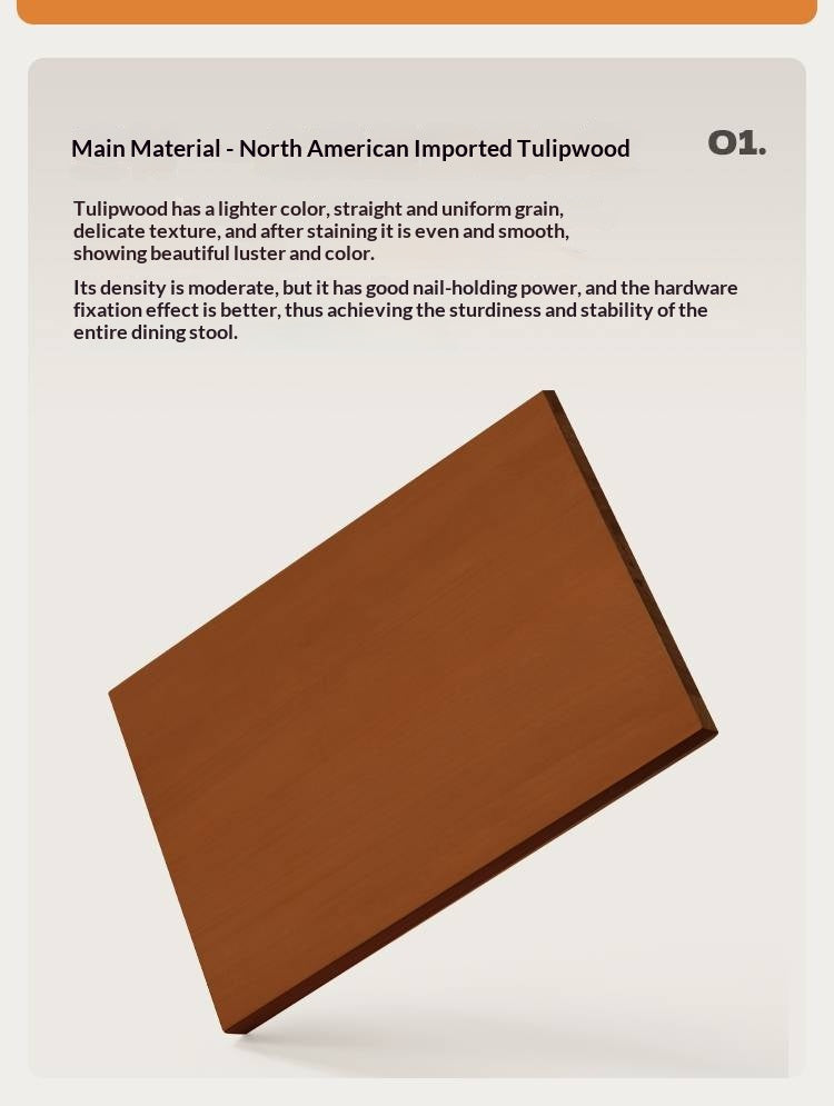 Tulipwood Solid Wood Vintage Style Long Bench