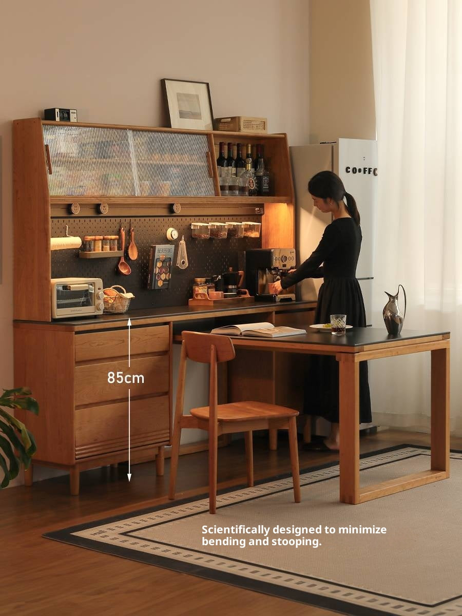 Cherry Solid Wood Rock Plate Sideboard