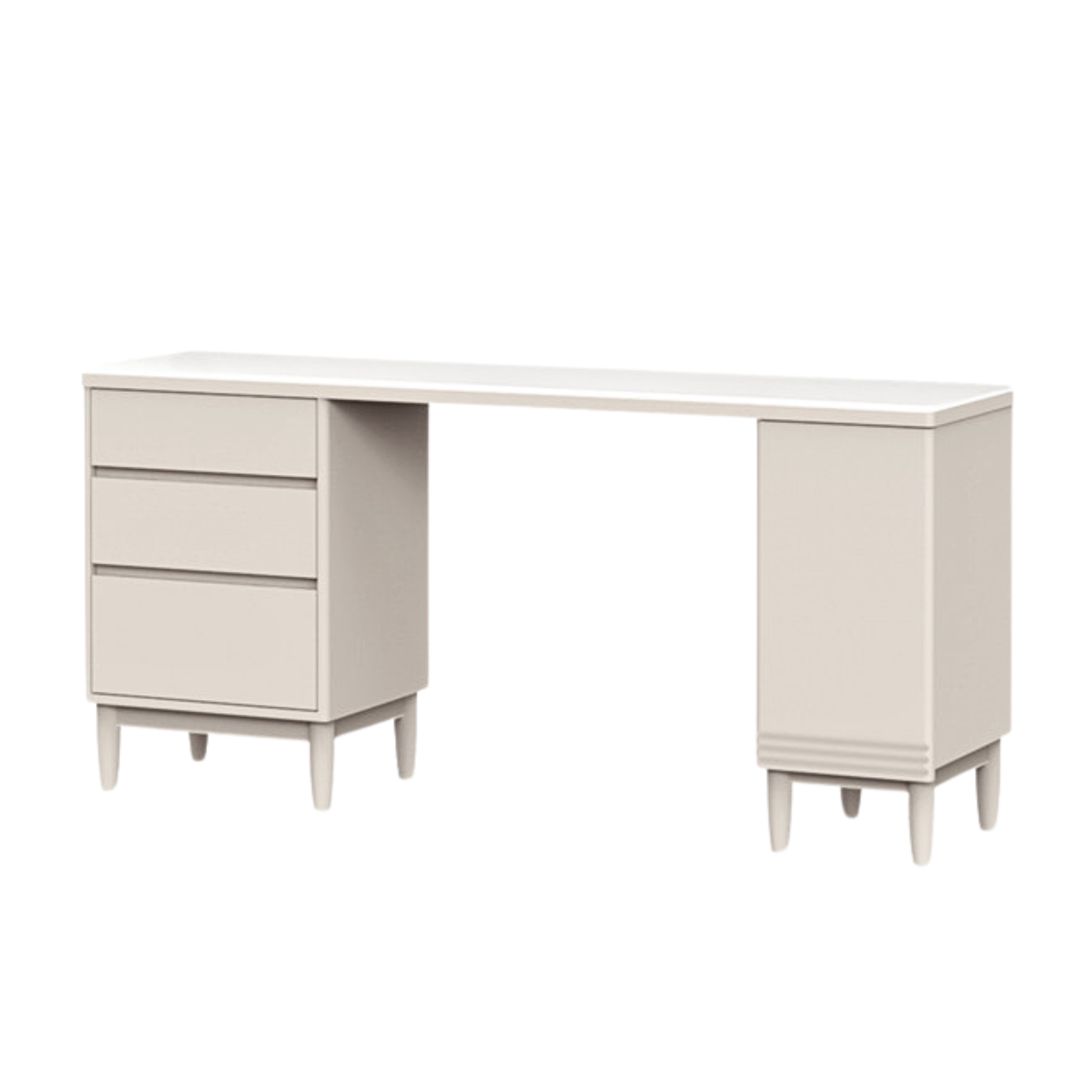 Poplar Solid Wood Light Luxury Rock Plate Dining Sideboard