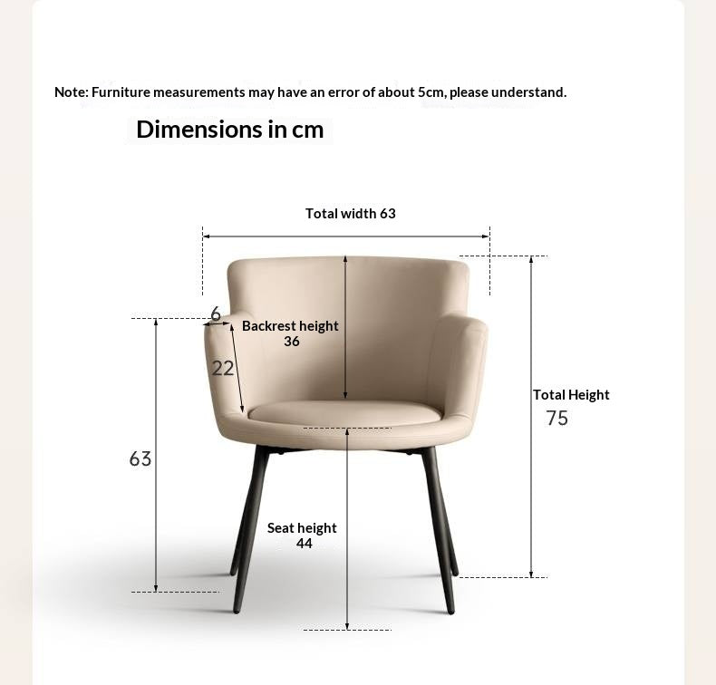 Organic Leather Soft Comfortable Italian Light Luxury Computer Chair