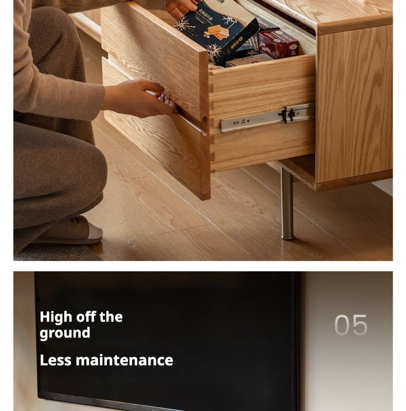Oak Solid Wood Modern TV Сabinet.