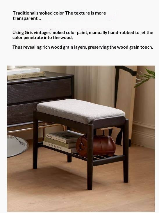 Oak Solid Wood Shoe Changing Bench