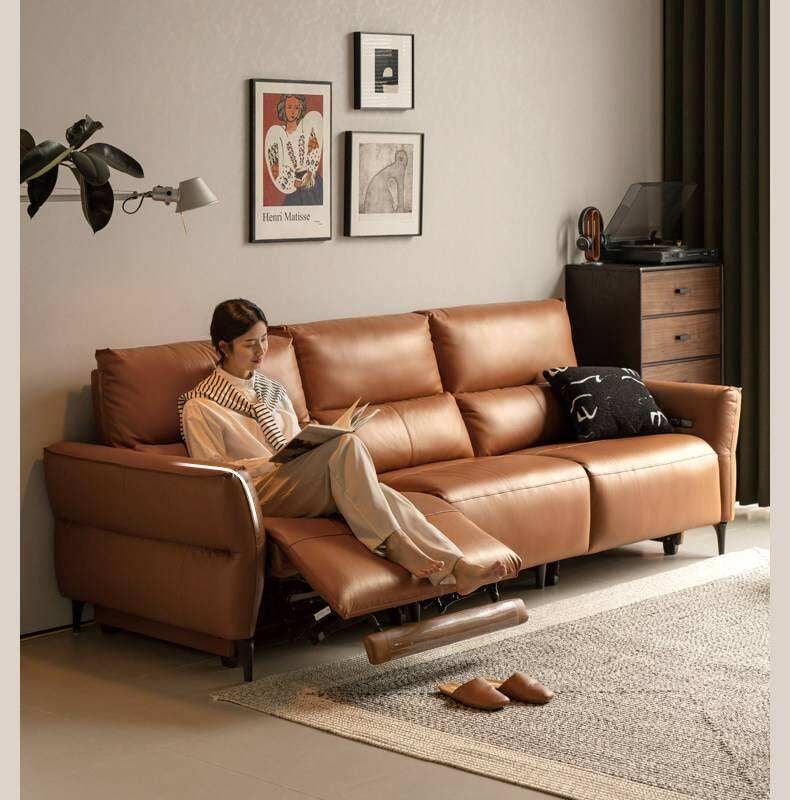 Genuine Leather Electric high back Sofa