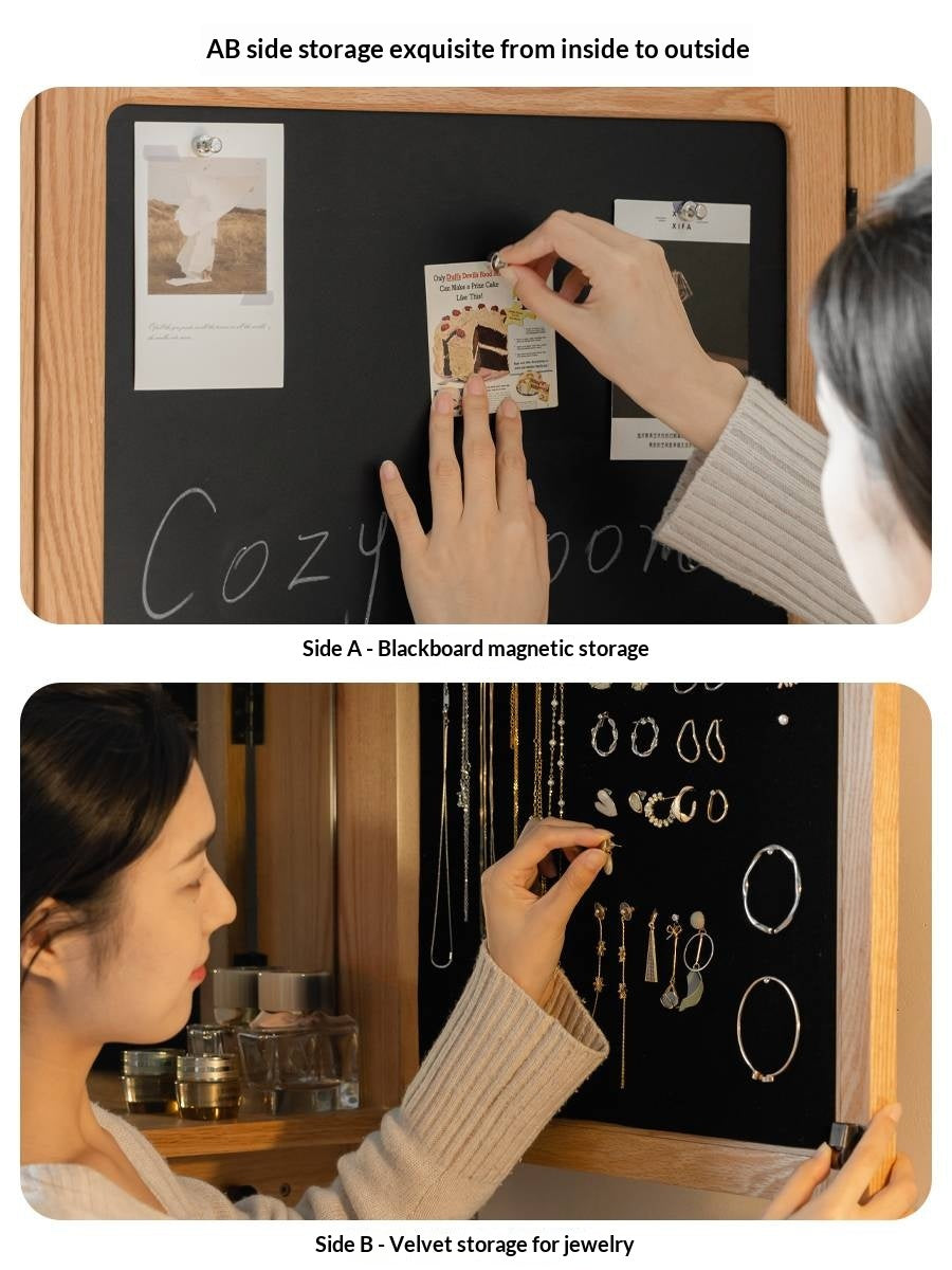 Oak, Cherry Solid Wood Corner Wardrobe