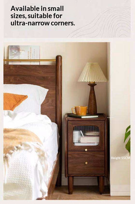 Solid Longan Hardwood, Oak Solid Wood Modern Style Nightstand
