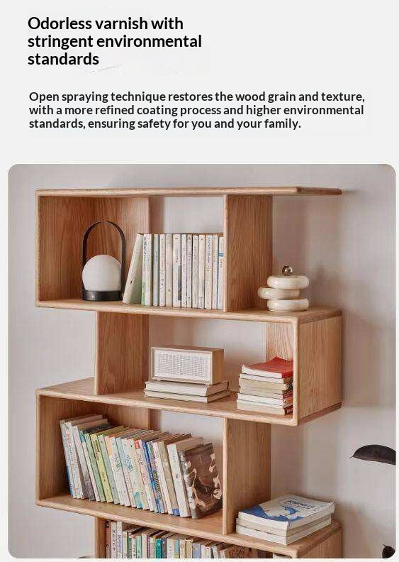 Oak Solid Wood Japanese Style Bookcase