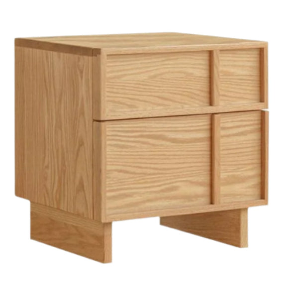Red Oak, White Oak, White Ash Solid Wood Two-drawer Nightstand