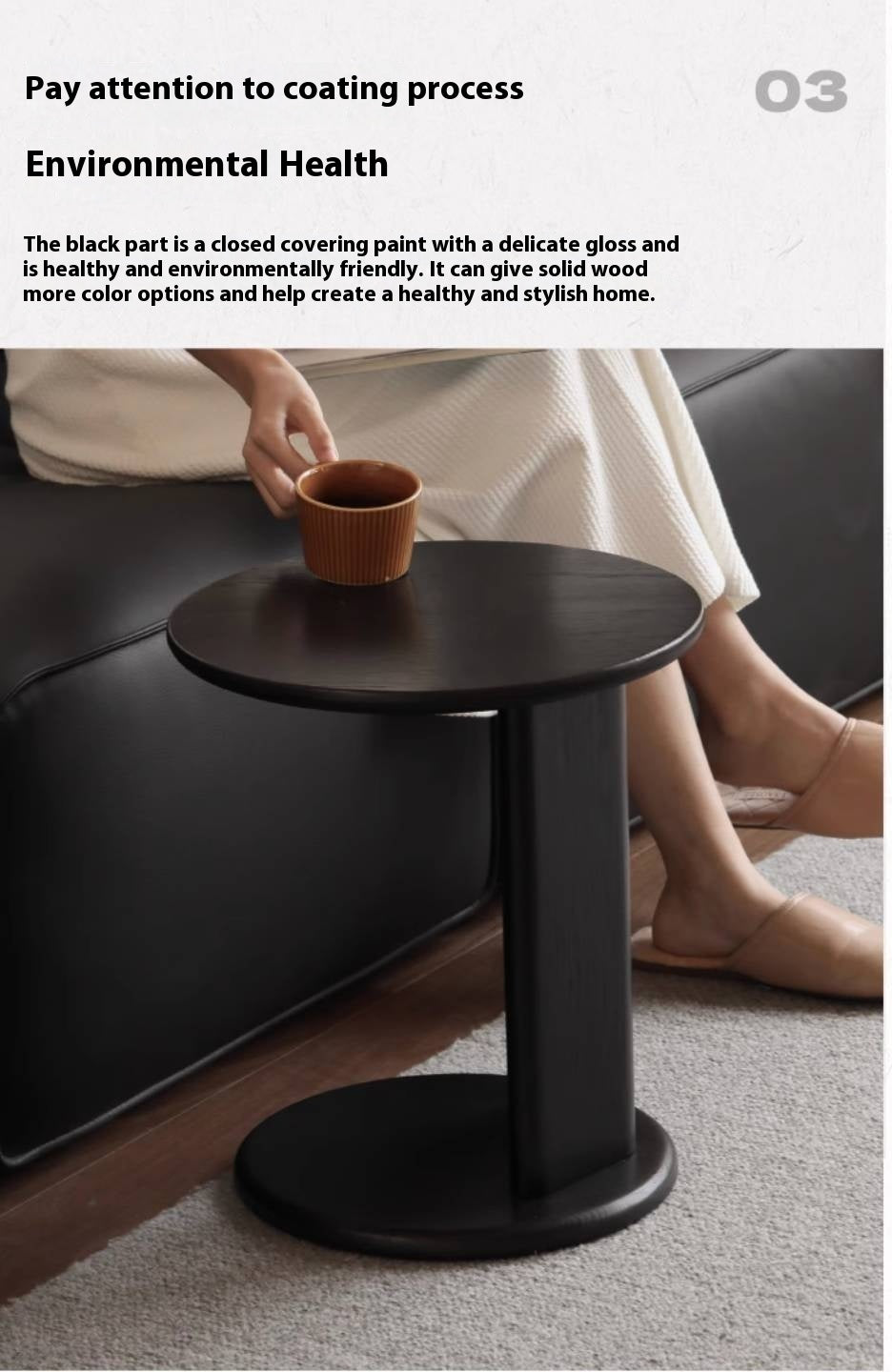 Oak, Ash Solid Wood Rock Slab Coffee Table Combination