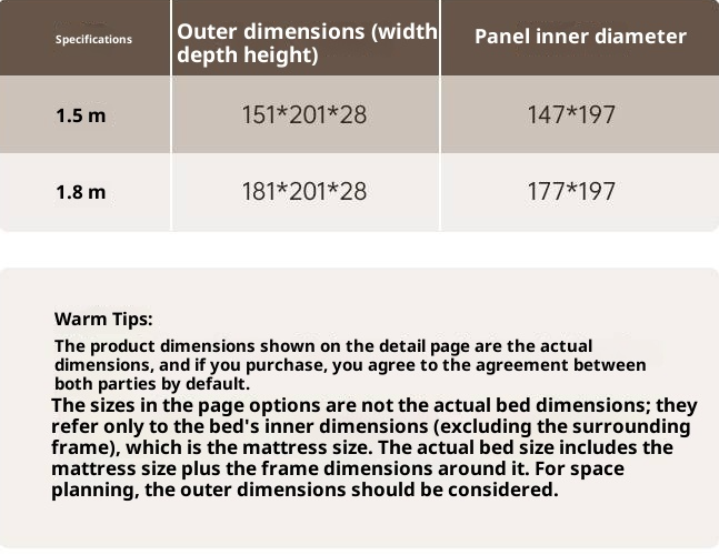 Cherry Solid Wood Floating Platform Box Bed, Headboard-Free Bed