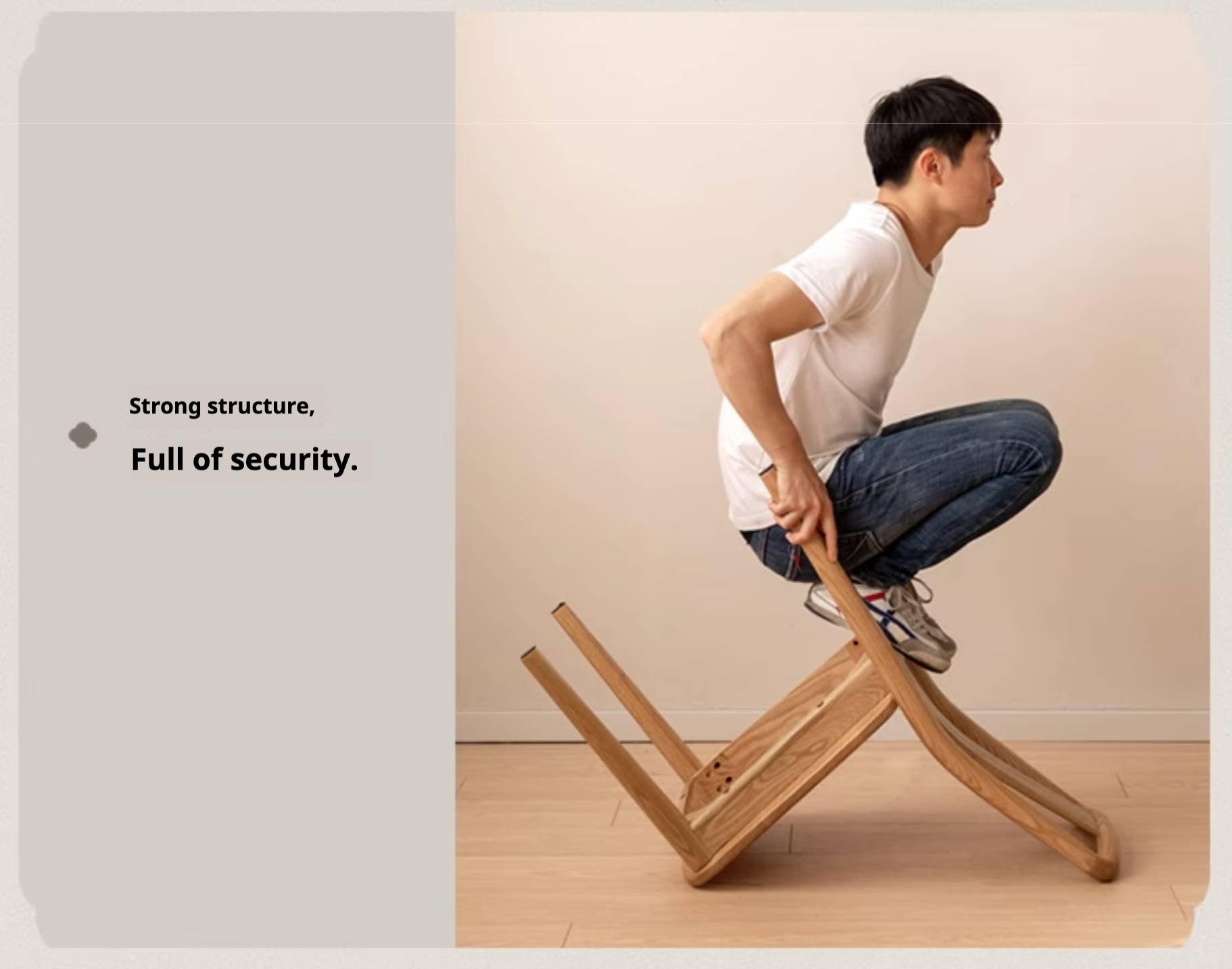 Set 4 pcs Oak Solid Wood New Chinese Style Dining Chair