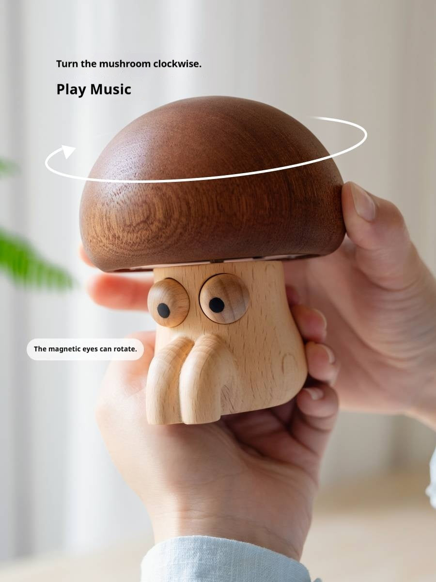 Ebony Wood, Beech Solid Wood Magic Mushroom Music Box