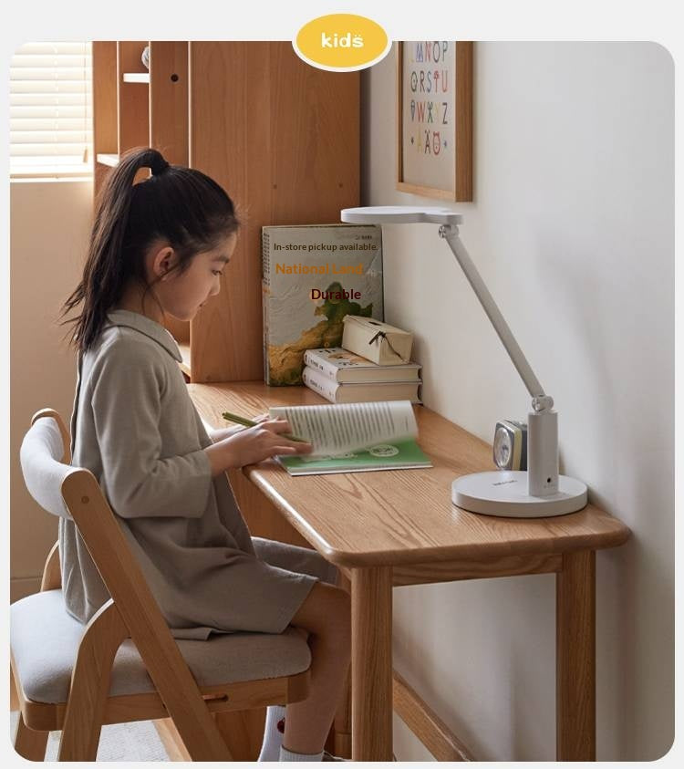 Oak Solid Wood Lifting Study Table Narrow Kids Desk