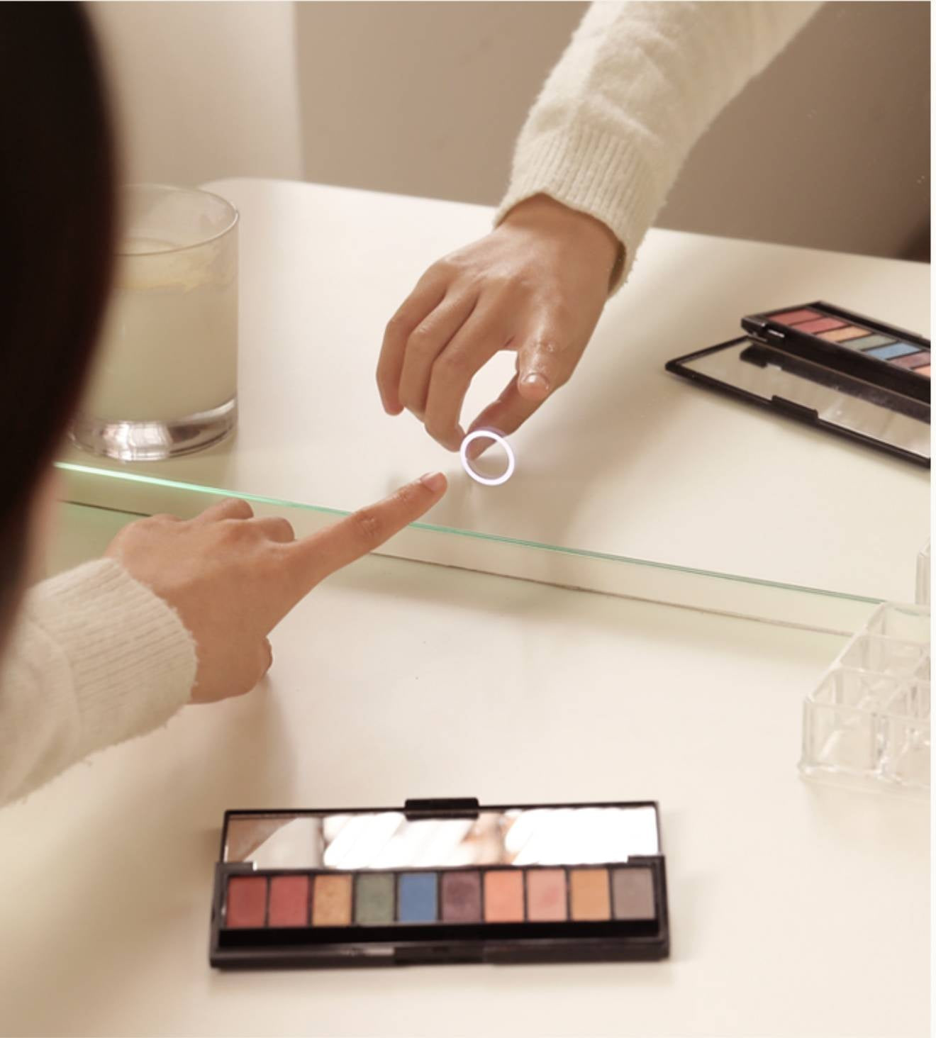 Solid Rubberwood Telescopic Multifunctional Vanity Table