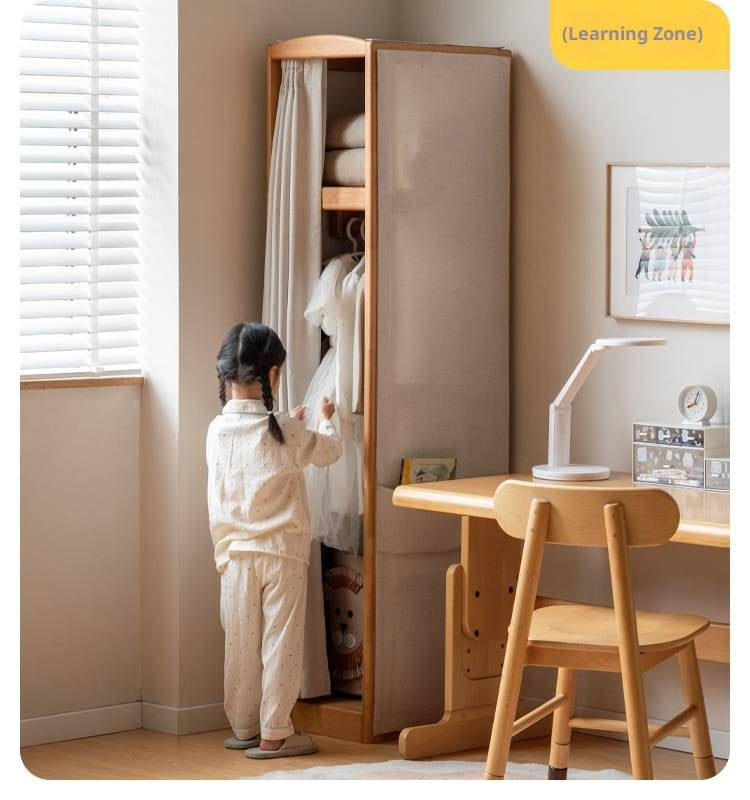 Birch Solid Wood Kids Wardrobe