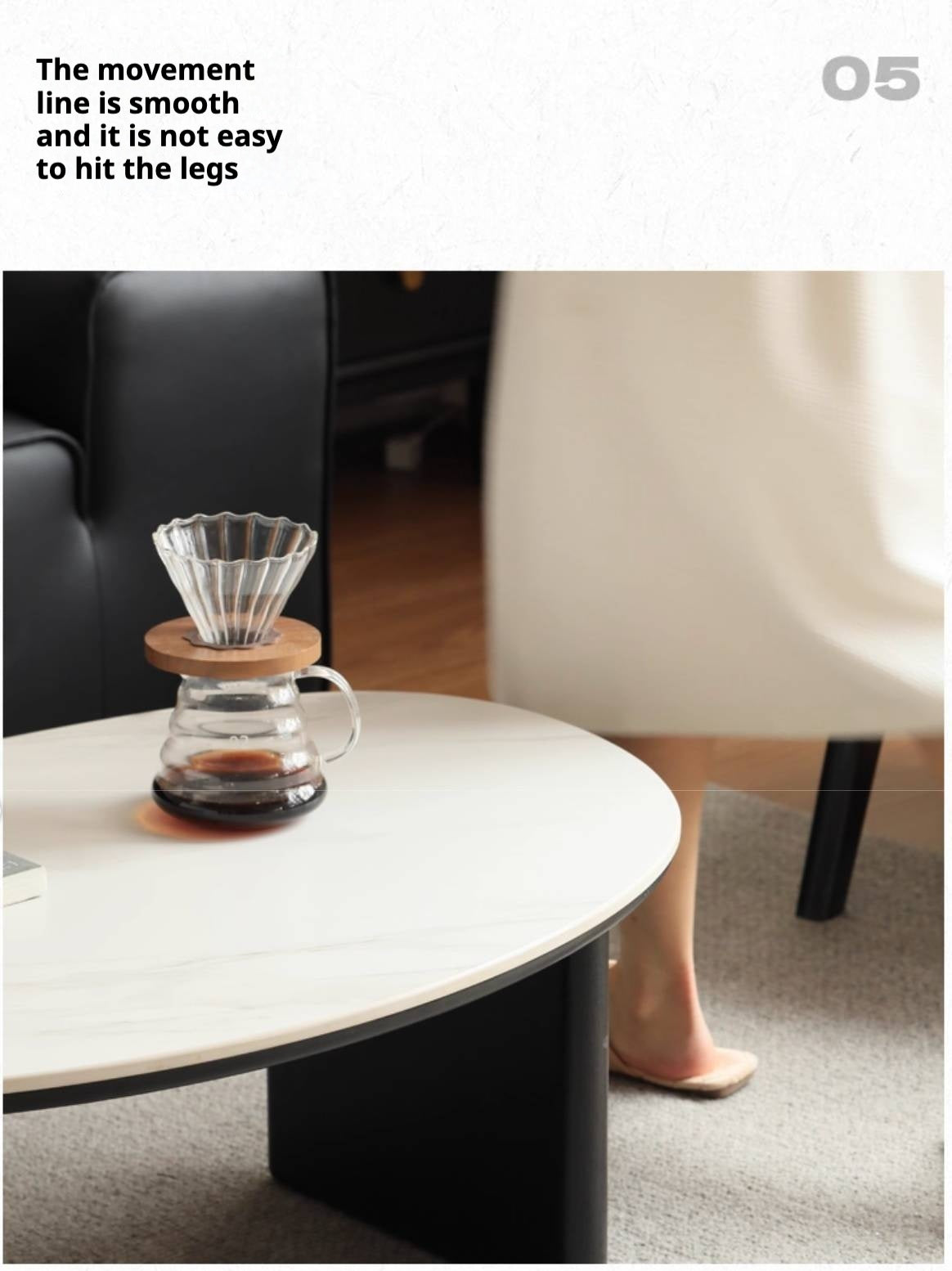 Oak, Ash Solid Wood Rock Slab Coffee Table Combination