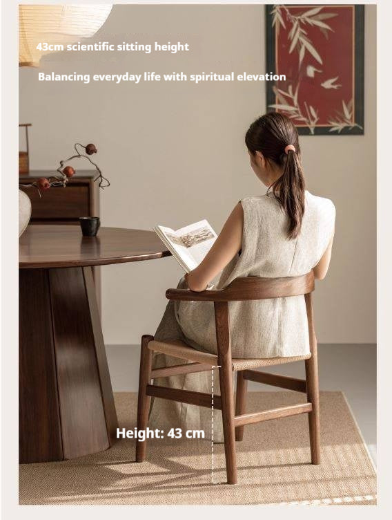 Ash Solid Wood Retro Dining Chair