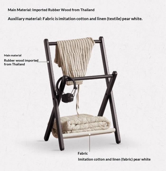 Solid Rubberwood Clothes Hanger