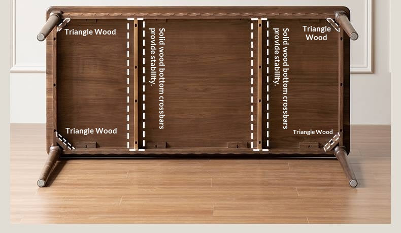 Black Walnut Solid Wood American Retro Style Dining Table