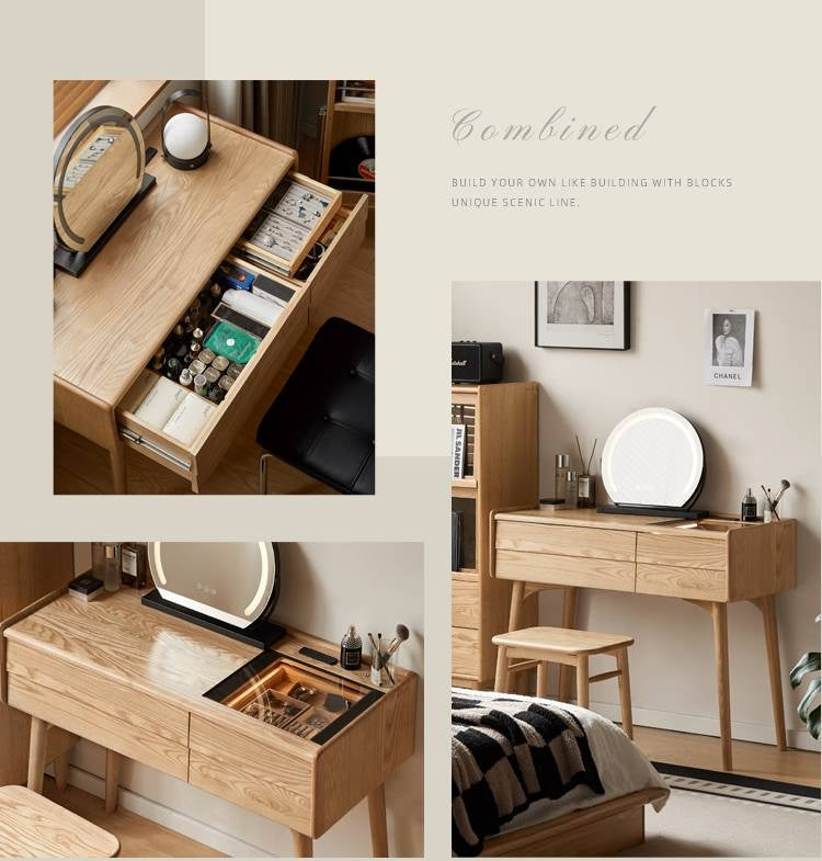 Ash Solid Wood Modern Dressing Table