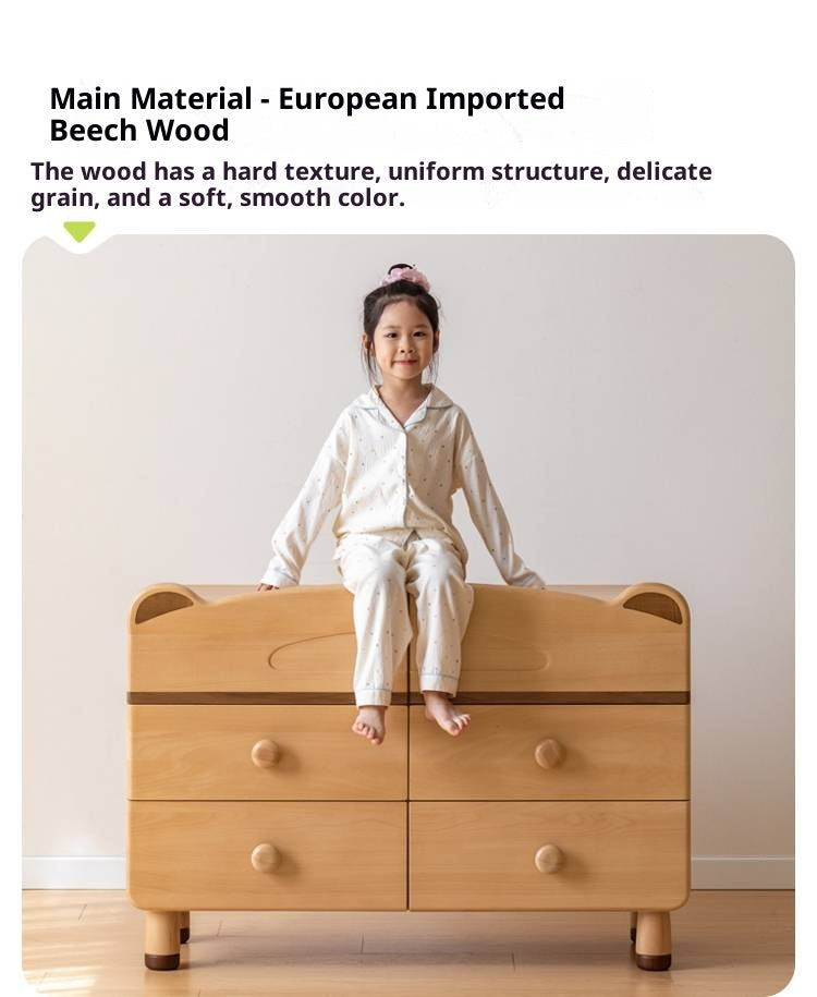 Beech Solid Wood Childrens Drawer