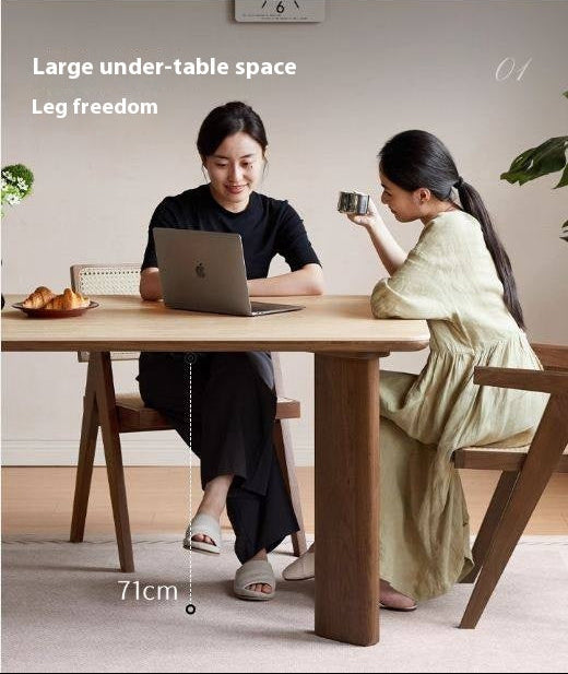 Black Walnut Solid Wood Rock Plate Dining Table