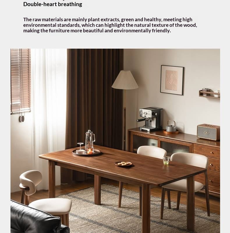 Black Walnut, Oak Solid Wood Large Board Dining Table