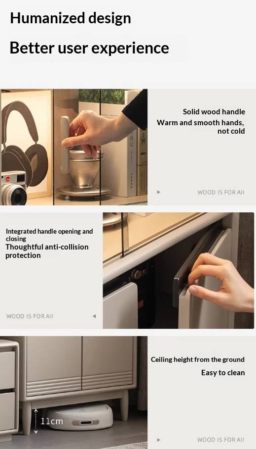 Poplar Solid Wood Italian Style Side Cabinet