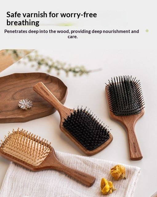 Nordic Beech Solid Wood Hair Care Cushion Comb