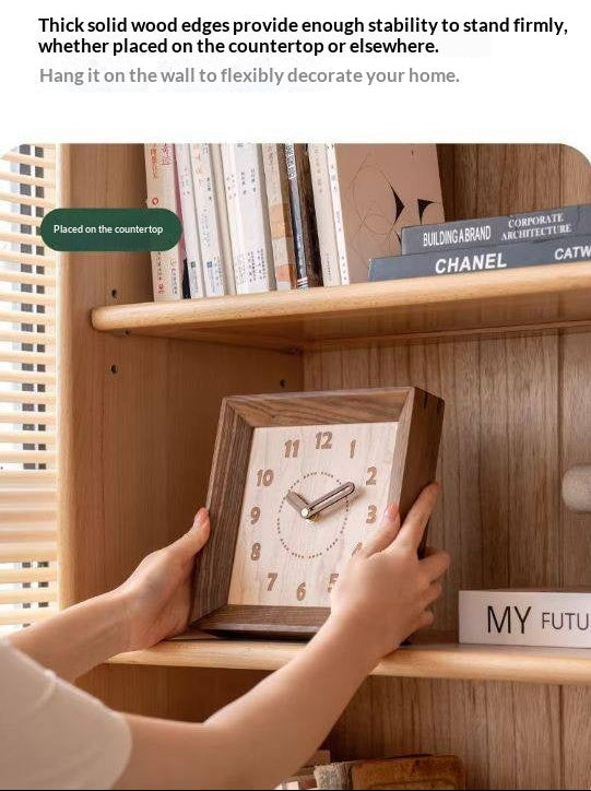 Cherry, Black Walnut Solid Wood Silent Movement Wall Clock