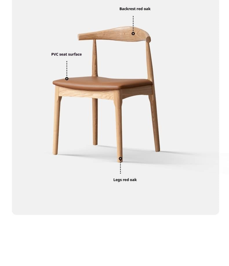 Set 4 pcs Black Walnut, Ash, Oak Solid Wood-Horn Chair