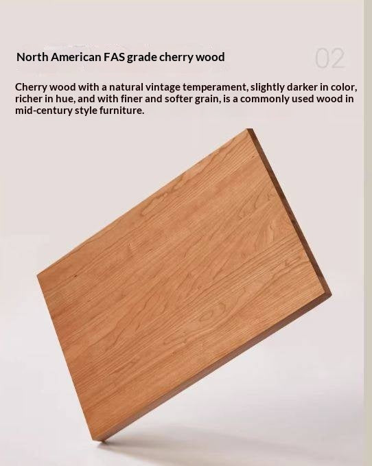 Cherry Solid Wood Mid-range Style Side Cabinet.