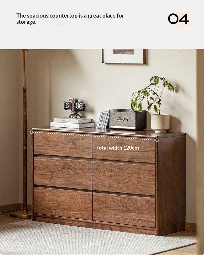 Black Walnut, South American Walnut Solid Wood chest of drawers