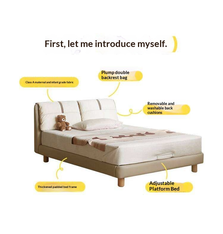 Kids Upholstered Montessori Platform Bed with Removable Washable Cover