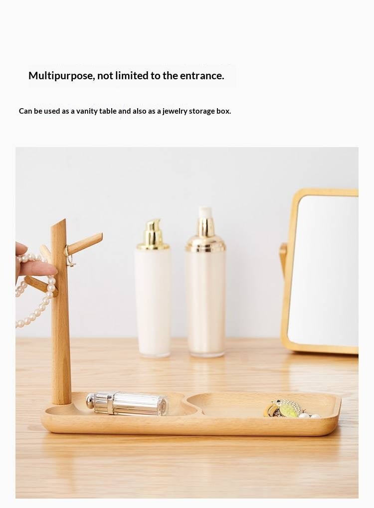 Beech, Black Walnut, Acacia Solid Wood Key Hanging Rack