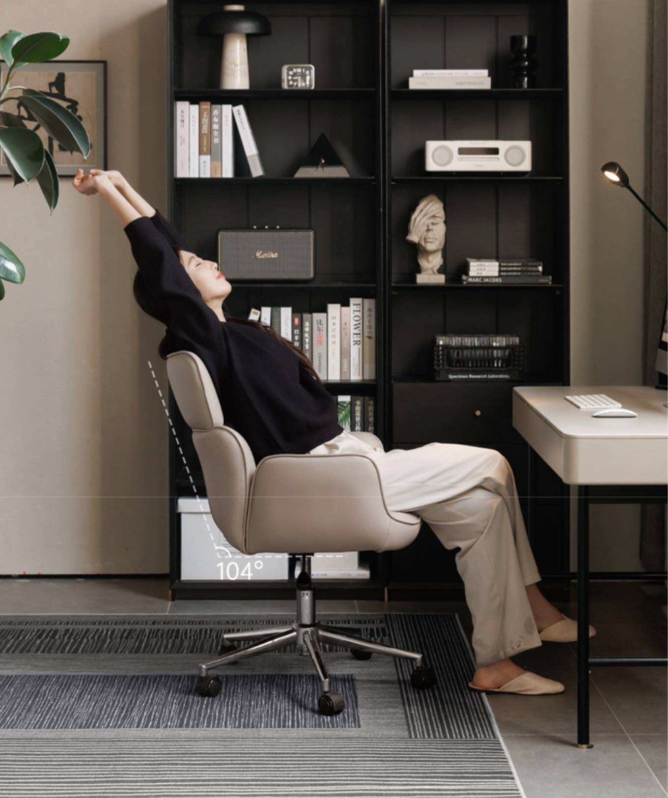 Organic Leather Lift Office Chair